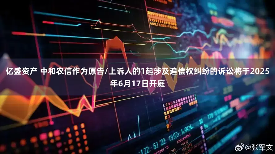 亿盛资产 中和农信作为原告/上诉人的1起涉及追偿权纠纷的诉讼将于2025年6月17日开庭
